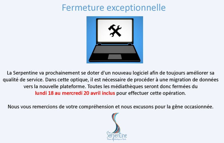 fermeture exceptionnelle